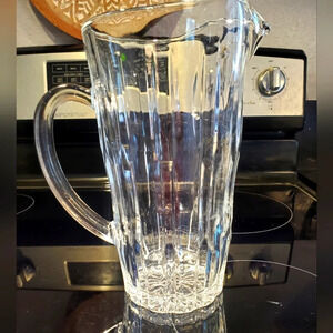 Royal Crystal Rock Opera Heavy Clear Cut Water Beverage Pitcher